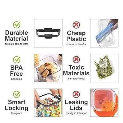 KitchenNest Air Tight Containers for Kitchen Pack of 4